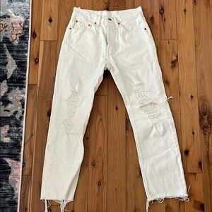 White Distressed Men's Jeans
